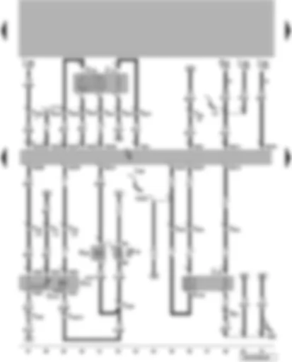 Wiring Diagram  VW LUPO 2001 - Motronic control unit - Lambda probe I - Lambda probe II - activated charcoal filter system solenoid valve - exhaust gas recirculation potentiometer - exhaust gas recirculation valve