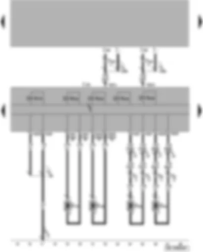 Wiring Diagram  VW LUPO 2003 - ABS control unit - inlet valves - outlet valves - speed sensor