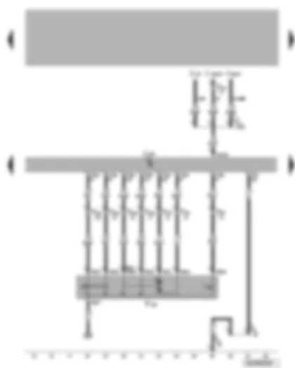 Wiring Diagram  VW LUPO 2002 - Central locking and anti-theft alarm system control unit - front passenger side central locking lock unit