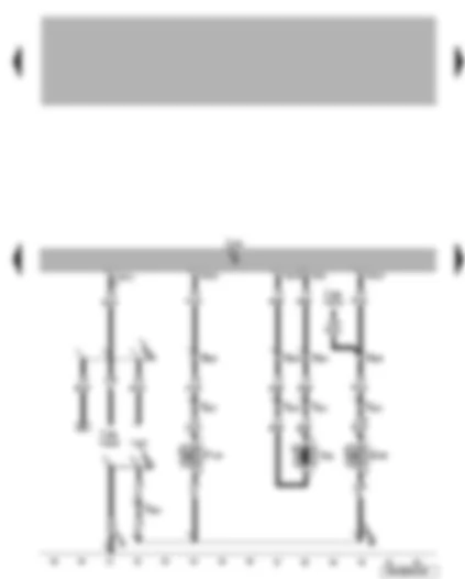 Wiring Diagram  VW LUPO 2002 - Central locking and anti-theft alarm system control unit - rear lid release switch - contact switch in lock cylinder for rear lid - rear lid central locking motor - self-diagnosis connection