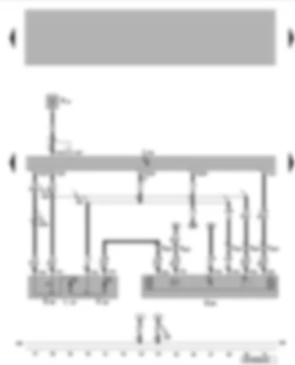 Wiring Diagram  VW LUPO 2002 - Central locking and anti-theft alarm system control unit - interior monitoring sensor - interior monitoring sender