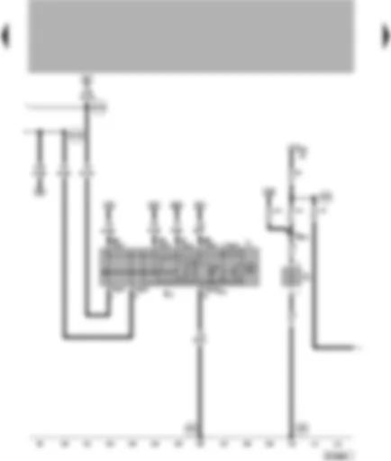 Wiring Diagram  VW LUPO 1999 - Hazard warning switch with blinker relay - heated rear window