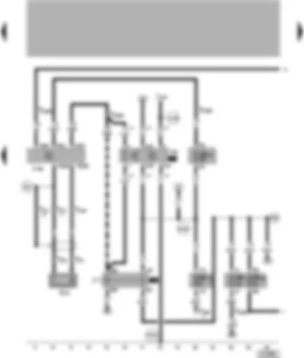 Wiring Diagram  VW LUPO 1999 - 4AV (injection system) control unit - knock sensor - fuel pump relay - control unit for fuel shut-off (crash)