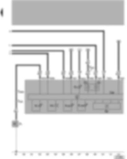 Wiring Diagram  VW LUPO 1999 - Dash panel insert - oil pressure warning - coolant temperature gauge - fuel gauge - rev. counter - alternator warning lamp - coolant shortage and coolant temperature warning lamp