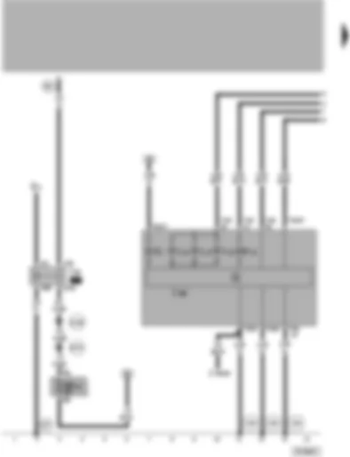 Wiring Diagram  VW LUPO 1999 - Dash panel insert - main beam warning lamp - relief relay for X contact