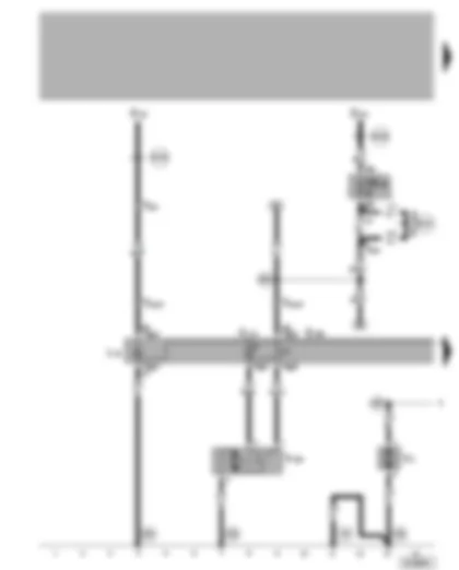 Wiring Diagram  VW LUPO 2001 - Fresh air/air recirculating flap switch - fresh air blower - fresh/recirculating air flap control motor