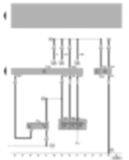 Wiring Diagram  VW LUPO 2006 - Radiator fan control unit - radiator fan thermo-switch - high pressure sender