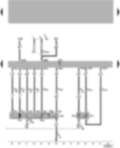 Wiring Diagram  VW LUPO 2000 - Motronic control unit - throttle valve module - intake air temperature sender - intake manifold pressure sender