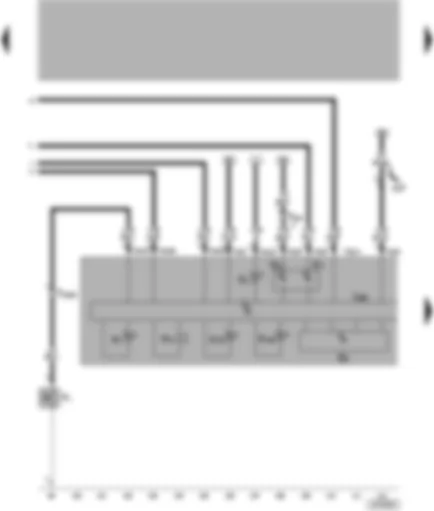 Wiring Diagram  VW LUPO 2001 - Dash panel insert - oil pressure warning lamp - coolant temperature gauge - fuel gauge - rev. counter - alternator warning lamp - coolant temperature/coolant shortage warning lamp