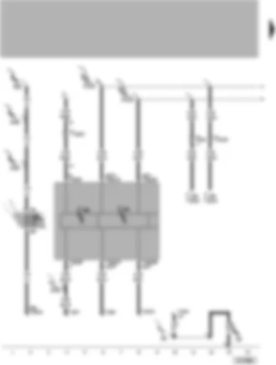 Wiring Diagram  VW LUPO 2001 - Dash panel insert - data bus diagnostic interface - self-diagnosis connection - airbag control unit connection