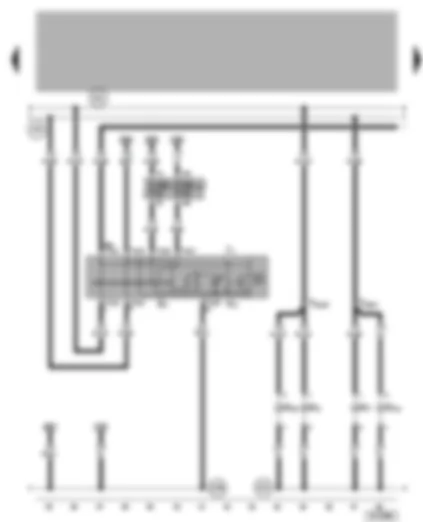 Wiring Diagram  VW LUPO 2001 - Hazard warning light switch - turn signal relay - front turn signals