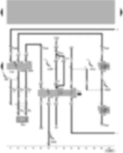 Wiring Diagram  VW LUPO 2001 - 4AV/4CV injection system control unit - knock sensor - fuel pump relay - fuel shut-off control unit for crash