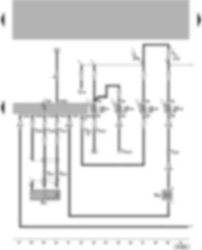 Электросхемa  VW LUPO 2000 - Блок управления Motronic - датчик детонации - клапан системы рециркуляции ОГ - система вентиляции топливного бака