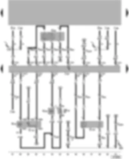 Wiring Diagram  VW LUPO 2001 - 4LV control unit (injection system) - lambda probe I - lambda probe II - activated charcoal filter system solenoid valve - exhaust gas recirculation potentiometer - exhaust gas recirculation valve