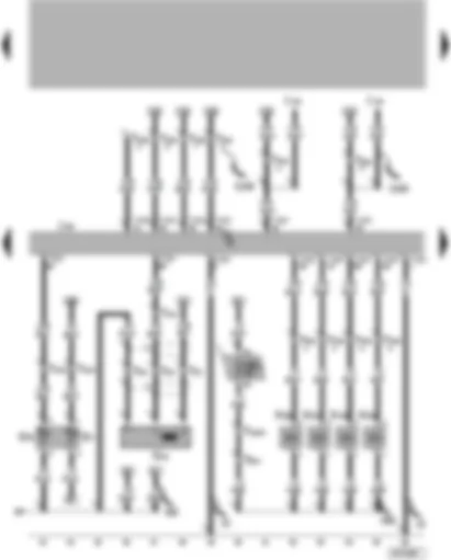 Wiring Diagram  VW LUPO 2001 - 4LV control unit (injection system) - Hall sender 1 - coolant temperature sender - injectors