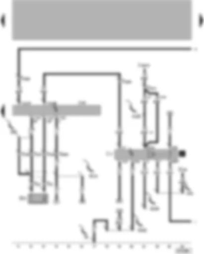 Wiring Diagram  VW LUPO 2001 - 4LV control unit (injection system) - knock sensor - fuel pump relay