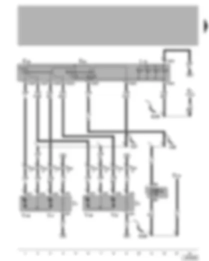 Wiring Diagram  VW LUPO 2001 - Mirror adjustment switch - electrically adjustable and heated exterior mirrors for driver