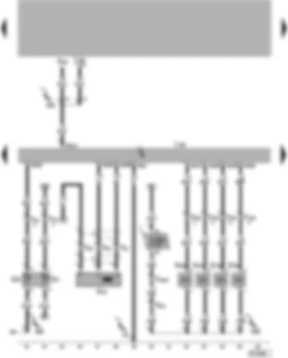 Wiring Diagram  VW LUPO 2006 - 4AV/4CV control unit (injection system) - Hall sender - coolant temperature sender - injectors