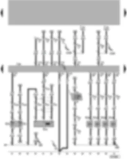 Wiring Diagram  VW LUPO 2003 - 4MV injection system control unit - Hall sender 1 - coolant temperature sender - injectors