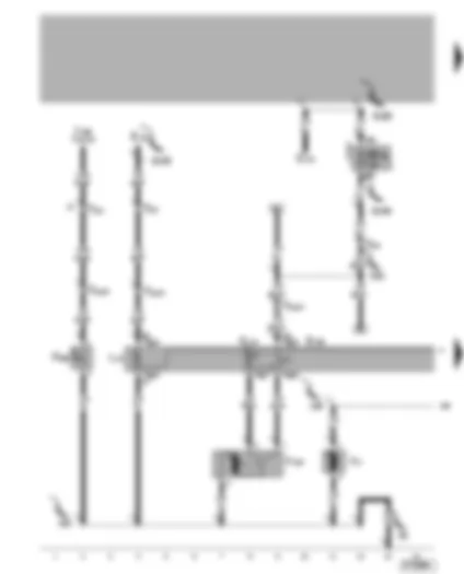 Wiring Diagram  VW LUPO 2001 - Fresh air/air recirculation flap switch - fresh air blower - fresh/air recirculation flap control motor - fuse