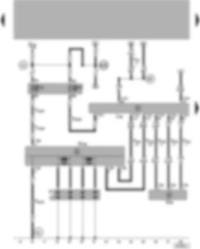 Wiring Diagram  VW LUPO 2002 - Engine speed sender - Simos control unit - ignition transformer - spark plug connector - spark plug - fuses