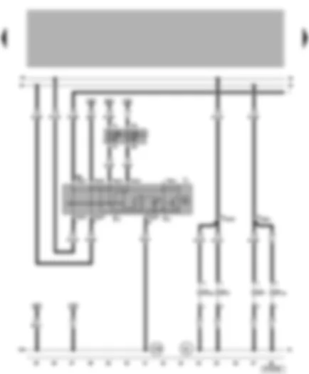 Wiring Diagram  VW LUPO 2000 - Hazard warning light switch - turn signal relay - front turn signals
