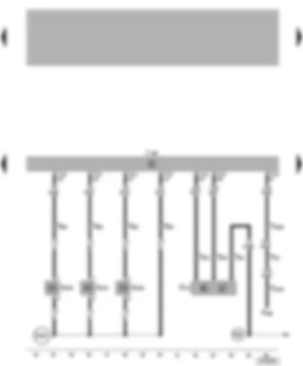 Wiring Diagram  VW LUPO 2001 - Diesel direct injection system control unit - unit injector valves - Hall sender (camshaft position sender)