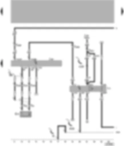 Wiring Diagram  VW LUPO 2001 - 4LV control unit (injection system) - knock sensor - fuel pump relay - fuel shut-off control unit (crash)