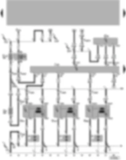 Wiring Diagram  VW LUPO 2005 - Motronic control unit - injectors for cylinders 1 - 2 - 3 and 4 - engine speed sender
