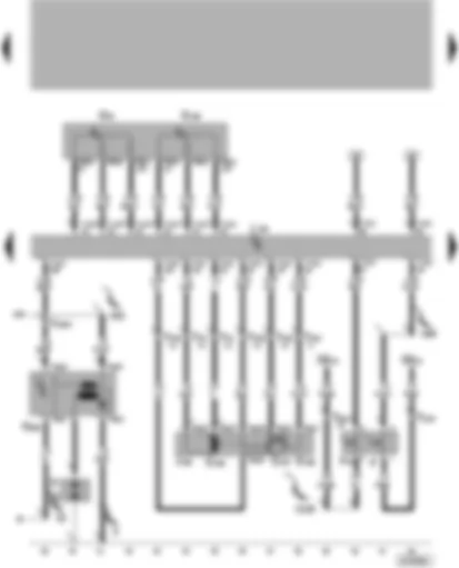 Wiring Diagram  VW LUPO 2003 - Motronic control unit - throttle valve module - pedal value sender - brake light switch - brake pedal switch - ignition coil 4