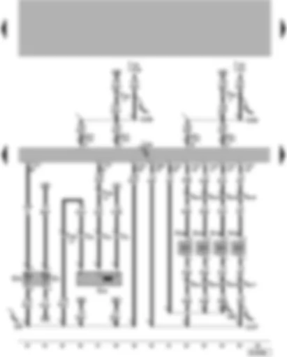 Wiring Diagram  VW LUPO 2003 - Motronic control unit - Hall sender 1 - coolant temperature sender - injectors