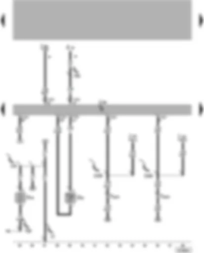 Электросхемa  VW LUPO 2000 - Блок управления системы впрыска дизельного двигателя - датчик температуры топлива - нагревательный резистор системы вентиляции картера двигателя