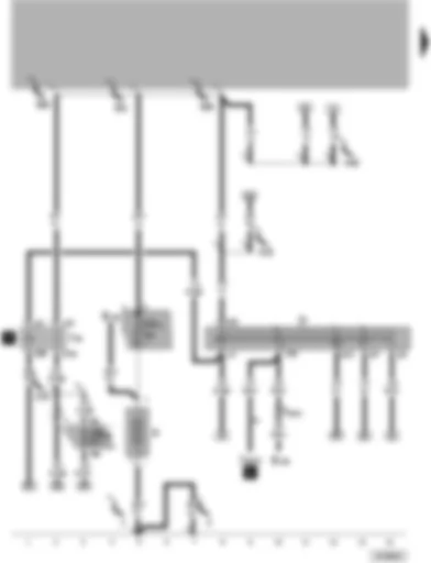 Wiring Diagram  VW LUPO 2001 - Battery - ignition/starter switch - X-contact relief relay