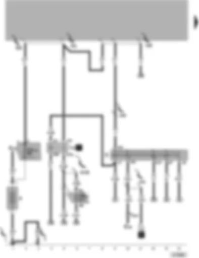 Wiring Diagram  VW LUPO 2001 - Battery - ignition/starter switch - X-contact relief relay - fuses