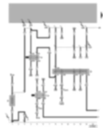 Wiring Diagram  VW LUPO 2006 - Battery - ignition/starter switch - X contact relief relay - starter motor relay