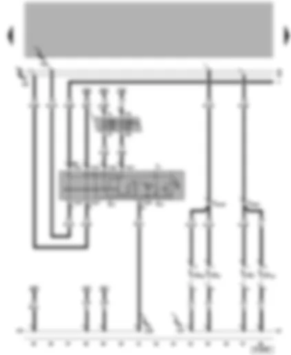 Wiring Diagram  VW LUPO 2005 - Hazard warning light switch - turn signal relay - front turn signals