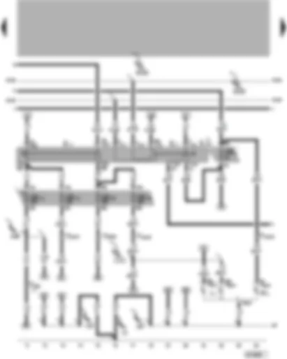 Wiring Diagram  VW LUPO 2003 - Headlight dip/flasher switch - left headlight - turn signal switch - parking light switch