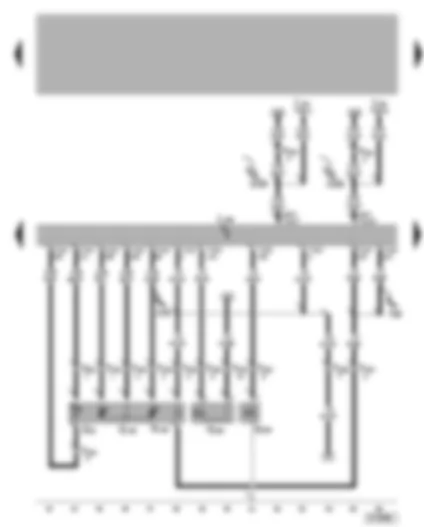 Wiring Diagram  VW LUPO 2006 - Metering adjuster - fuel temperature sender - modulating piston movement sender - commencement of injection valve - fuel shut-off valve