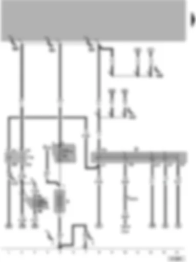 Wiring Diagram  VW LUPO 2001 - Battery - ignition/starter switch - X-contact relief relay