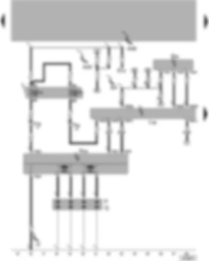Wiring Diagram  VW LUPO 2003 - Motronic control unit - engine speed sender - spark plug connector - spark plug - ignition transformer