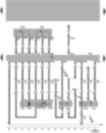 Wiring Diagram  VW LUPO 2002 - Motronic control unit - throttle valve module - pedal value sender - intake manifold pressure sender - intake air temperature sender - brake light switch - brake pedal switch