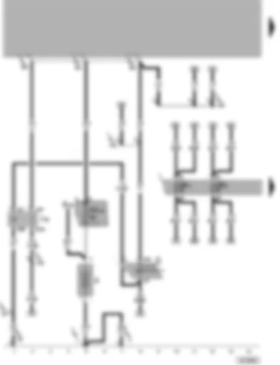 Wiring Diagram  VW LUPO 2001 - Battery - X contact relief relay - ignition and starter switch - fuses