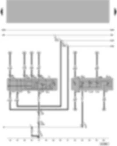 Wiring Diagram  VW LUPO 2000 - Hazard warning lights switch - turn signal relay - switches and instruments lighting regulator - headlight range control regulator