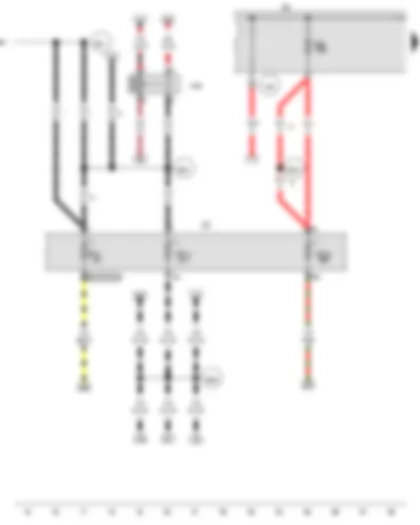 Wiring Diagram  VW MAGOTAN B7L 2012 - Terminal 15 voltage supply relay - Fuse holder A - Fuse holder C