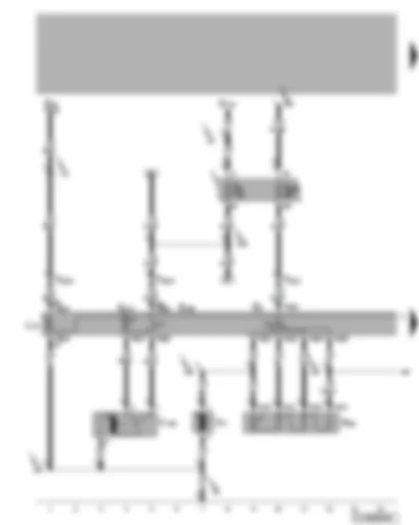 Wiring Diagram  VW NEW BEETLE CABRIOLET 2003 - Fresh air blower switch - fresh air/air recirculation flap switch - fresh air blower - fresh air and air recirculation flap control motor