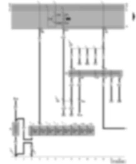 Wiring Diagram  VW NEW BEETLE CABRIOLET 2003 - Fuses - battery - ignition/starter switch - X contact relief relay