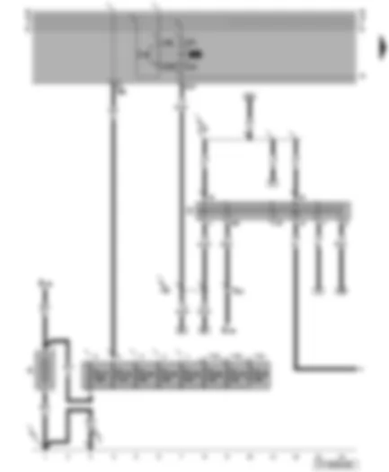 Wiring Diagram  VW NEW BEETLE CABRIOLET 2003 - Fuses - battery - ignition/starter switch - X contact relief relay