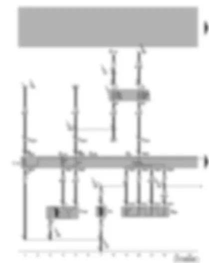 Wiring Diagram  VW NEW BEETLE CABRIOLET 2003 - Fresh air blower switch - fresh air/air recirculating flap switch - fresh air blower - fresh/recirculating air flap control motor