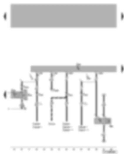 Wiring Diagram  VW NEW BEETLE CABRIOLET 2006 - Radiator fan control unit - air conditioner switch - high pressure sender - engine control units