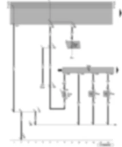 Wiring Diagram  VW NEW BEETLE CABRIOLET 2007 - Convertible roof front switch - button to close left lock for convertible roof - convertible roof actuation control unit